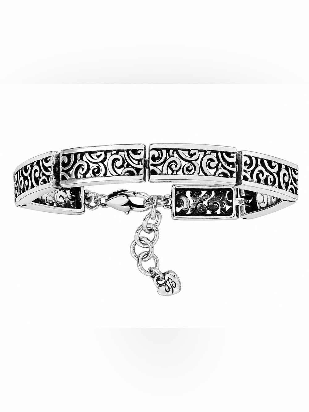 EUC Brighton DECO Lace Bracelet J33300 Silver Tone  7.25"-8.25"